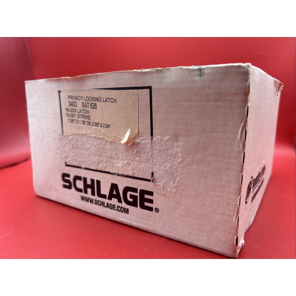 Schlage S40D SAT 626 Privacy Locking Latch 16-203 Latch 10-001 Strike